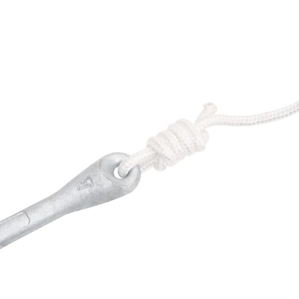 vidaXL Klappanker mit Seil Silber 8 kg feuerverzinktes Gusseisen