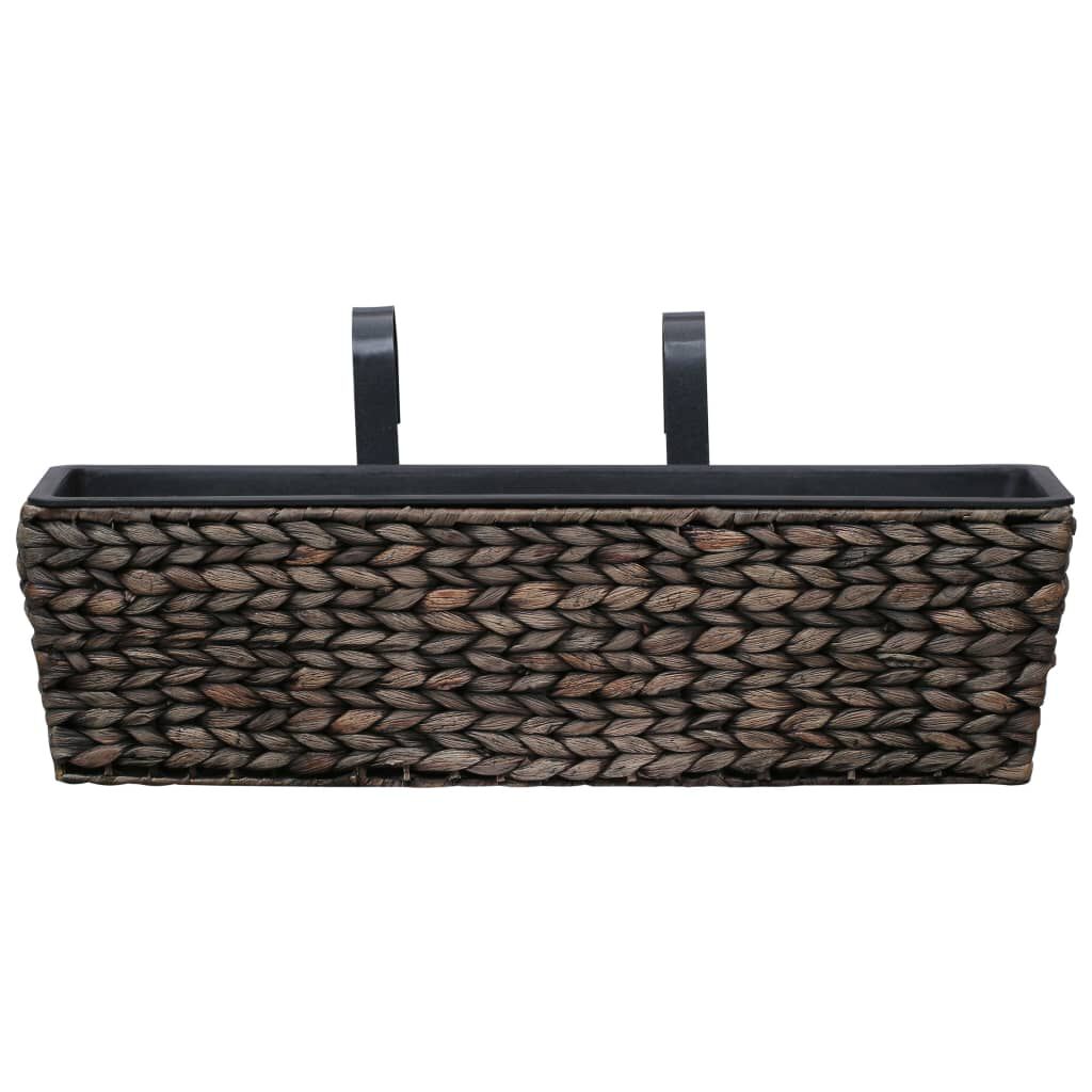 vidaXL Blumenkasten 2 Stk. Wasserhyazinthe Braun