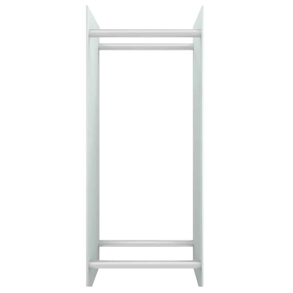 vidaXL Brennholzregal Weiß 40x35x100 cm Hartglas