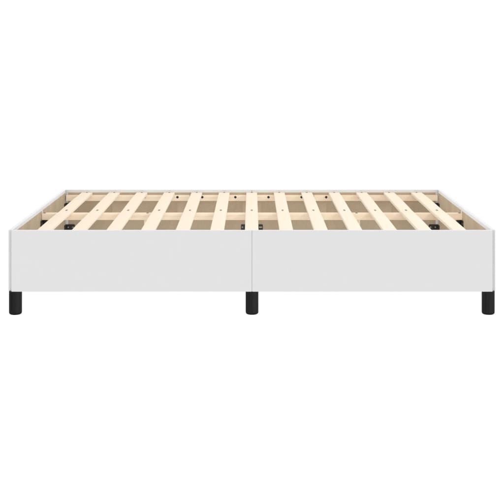 vidaXL Bettgestell Weiß 140x200 cm Kunstleder