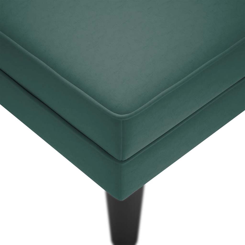 vidaXL Chaiselongue mit Kissen und Rechter Armlehne Dunkelgrün Samt