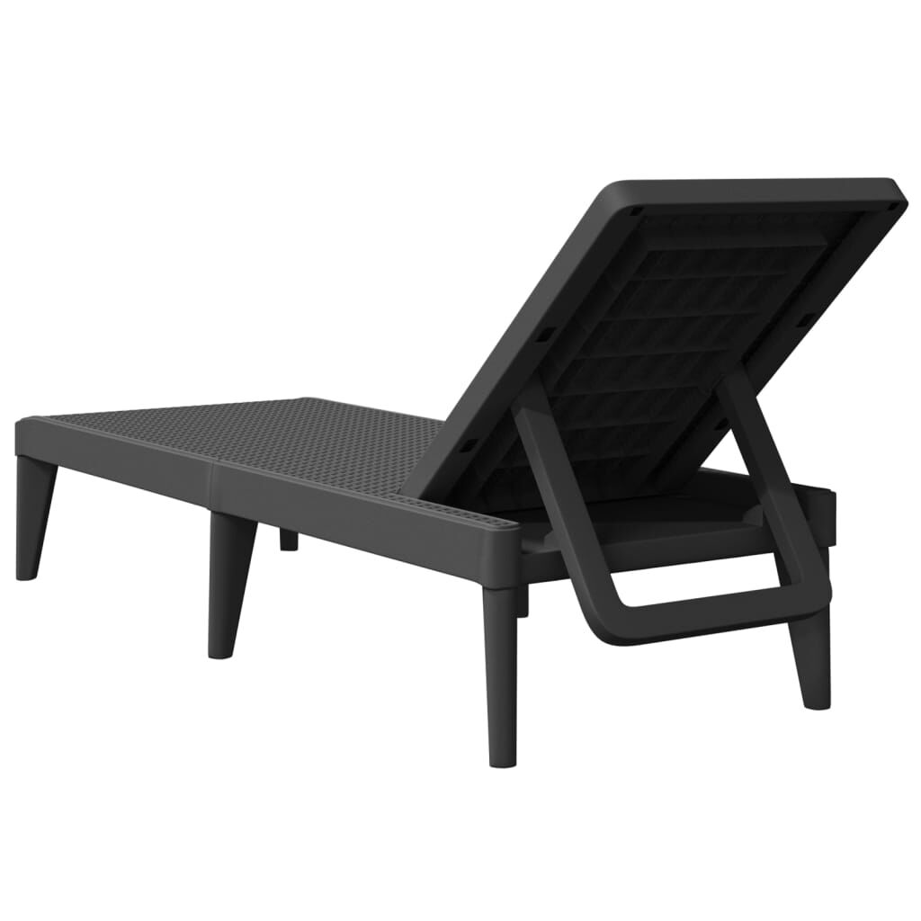 vidaXL Sonnenliege Anthrazit 186x60x29 cm PP
