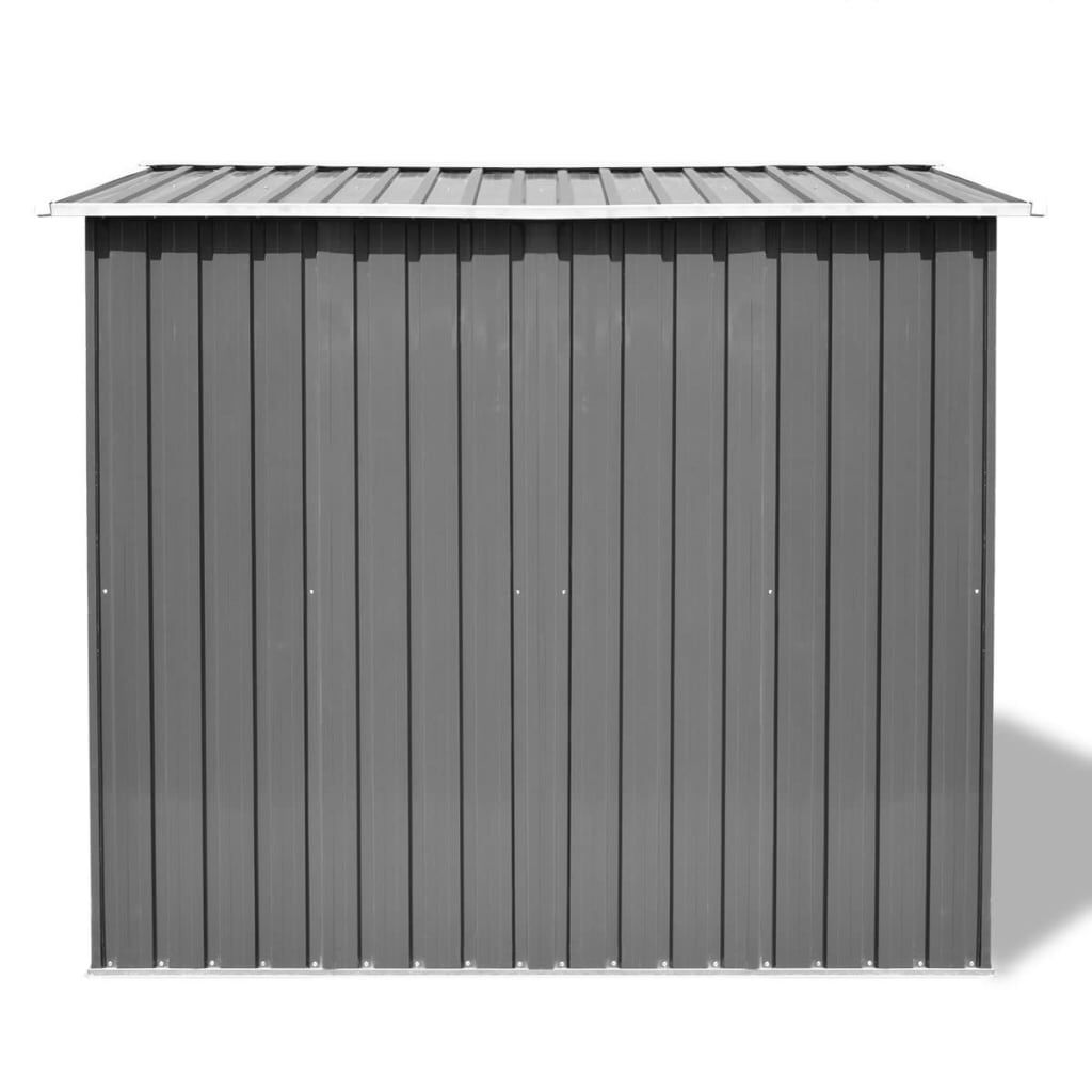 vidaXL Gartenschuppen Grau Metall 257 x 205 x 178 cm