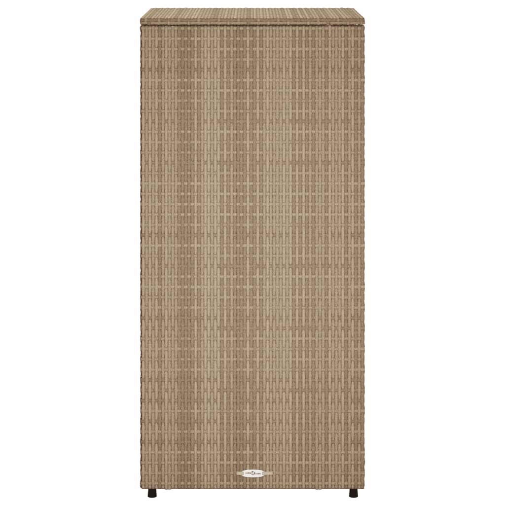 vidaXL Gartenschrank Beige 50x55x115 cm Poly Rattan