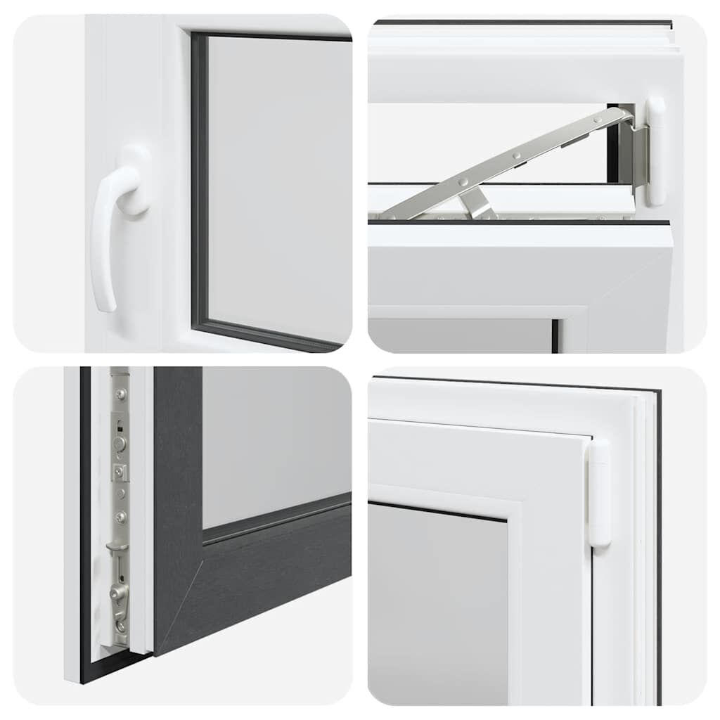 vidaXL Kellerfenster "RISOR" 50x50 cm Drehkipp DIN Rechts Anthrazit