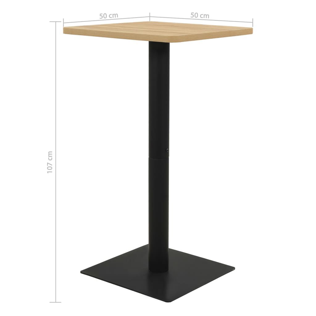 vidaXL Bistrotisch Eichefarben 50x50x107 cm