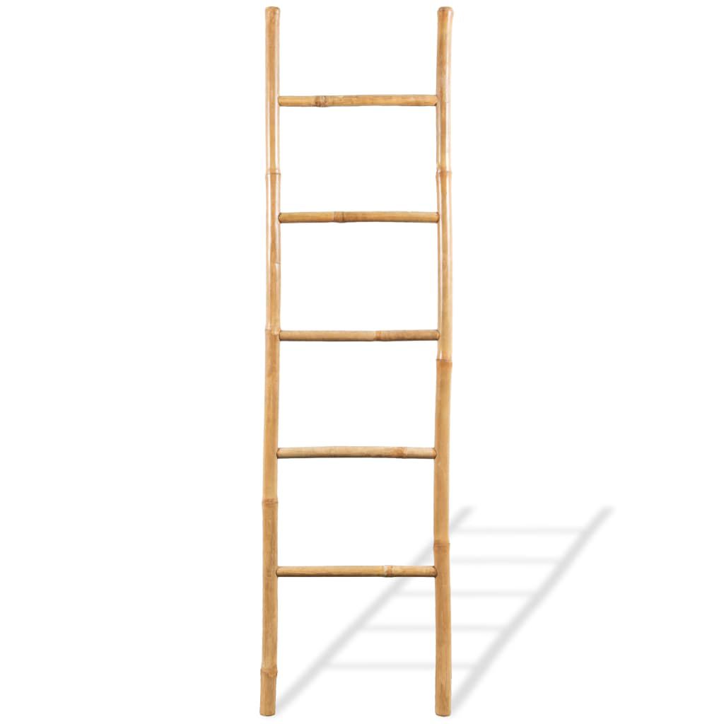 vidaXL Handtuchleiter mit 5 Sprossen Bambus 150 cm