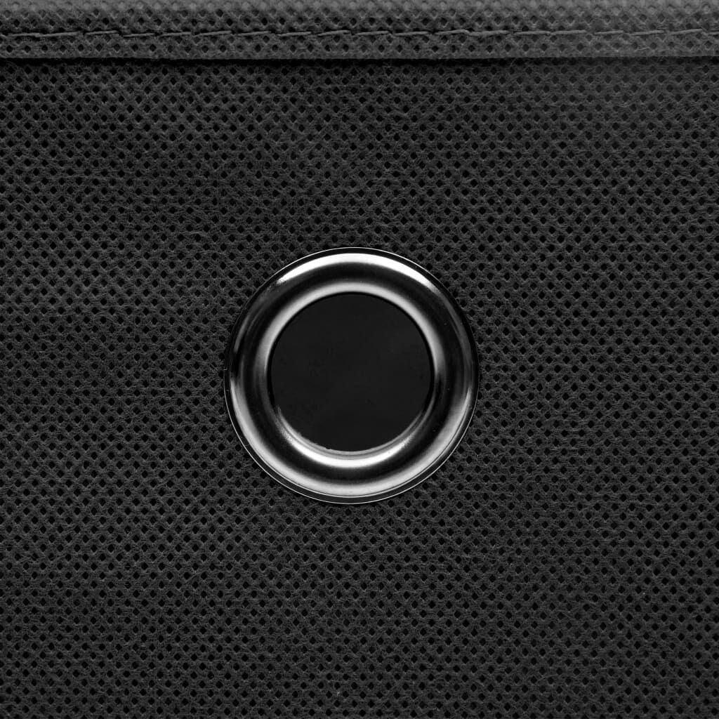 vidaXL Aufbewahrungsboxen mit Deckeln 4 Stk. 28x28x28 cm Schwarz