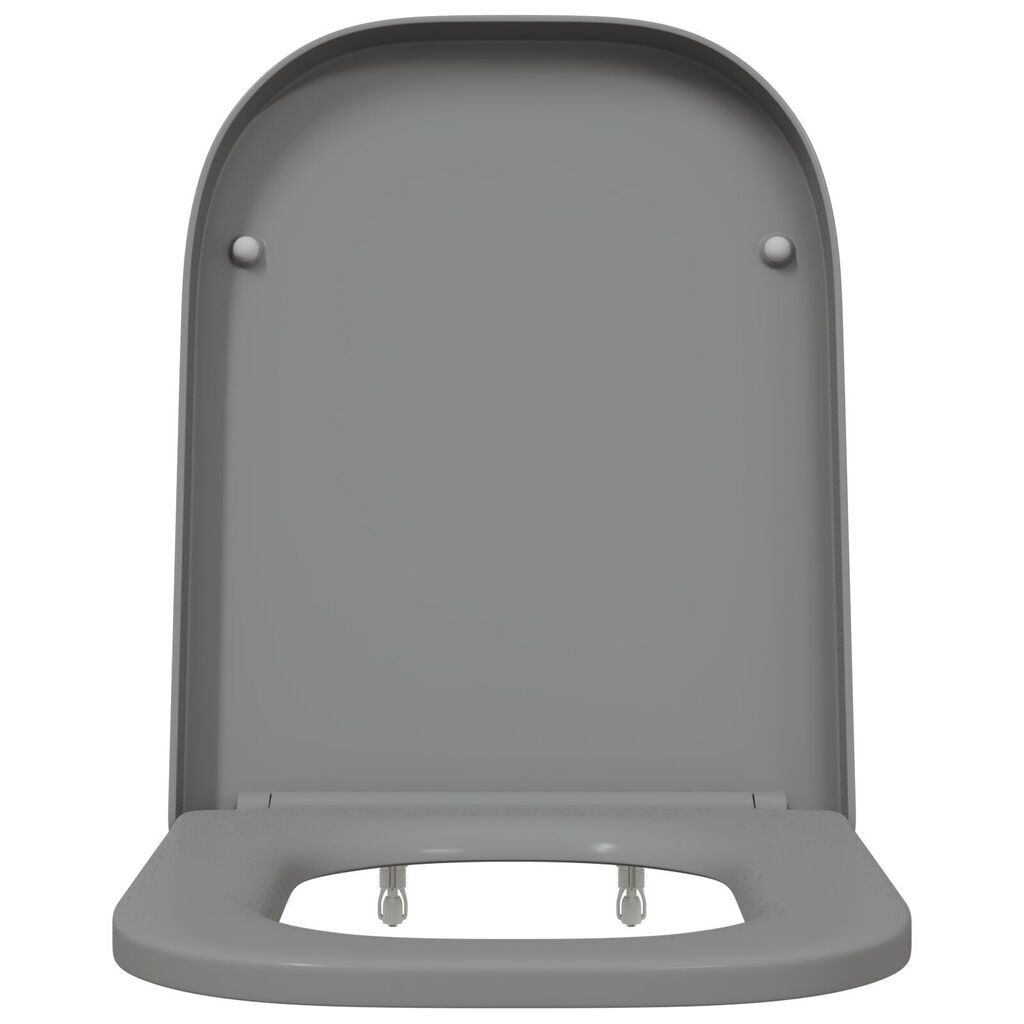 vidaXL Toilettensitz Quick Release Absenkautomatik Duroplast Grau